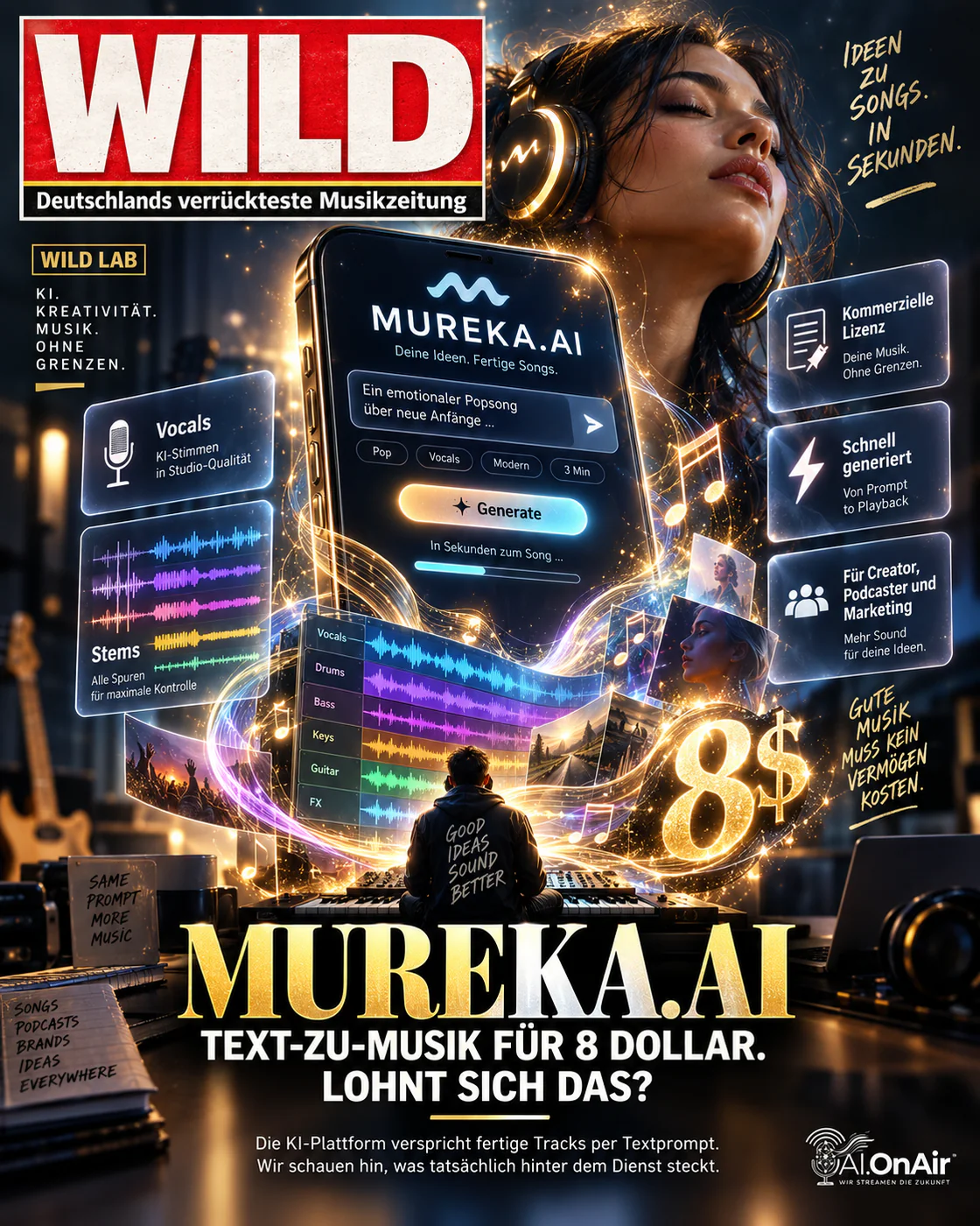 Mureka.ai: Text-zu-Musik für 8 Dollar. Lohnt sich das?