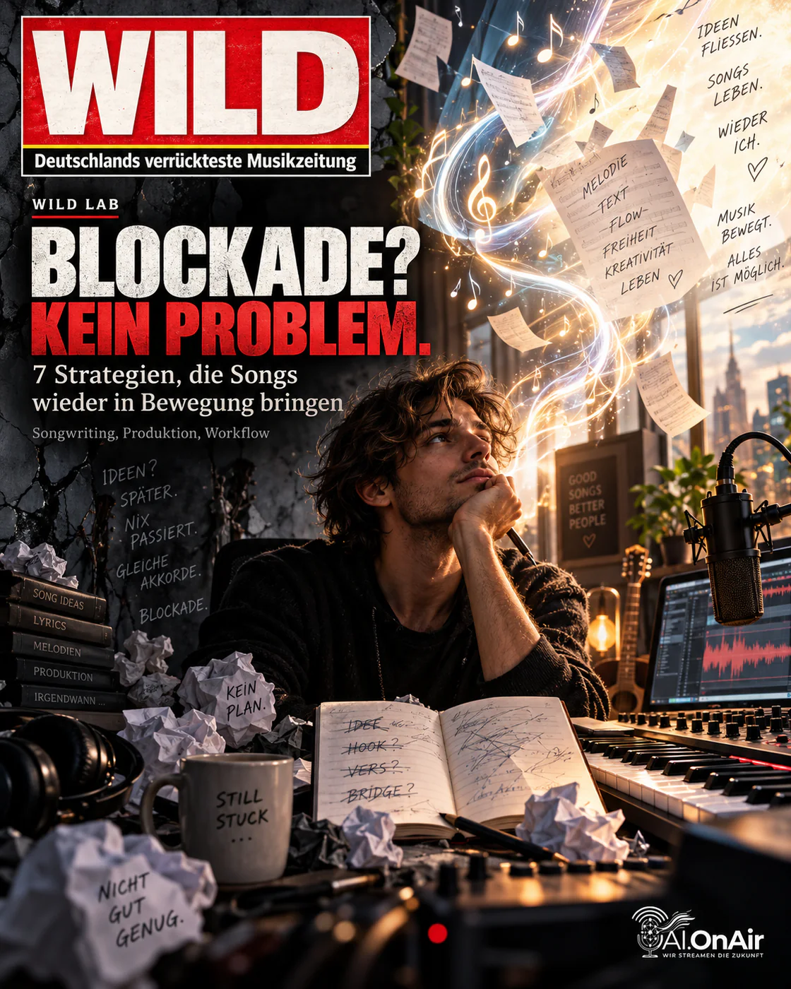 BLOCKADE? KEIN PROBLEM. SIEBEN WILD-STRATEGIEN, DIE SONGS WIEDER IN BEWEGUNG BRINGEN.
