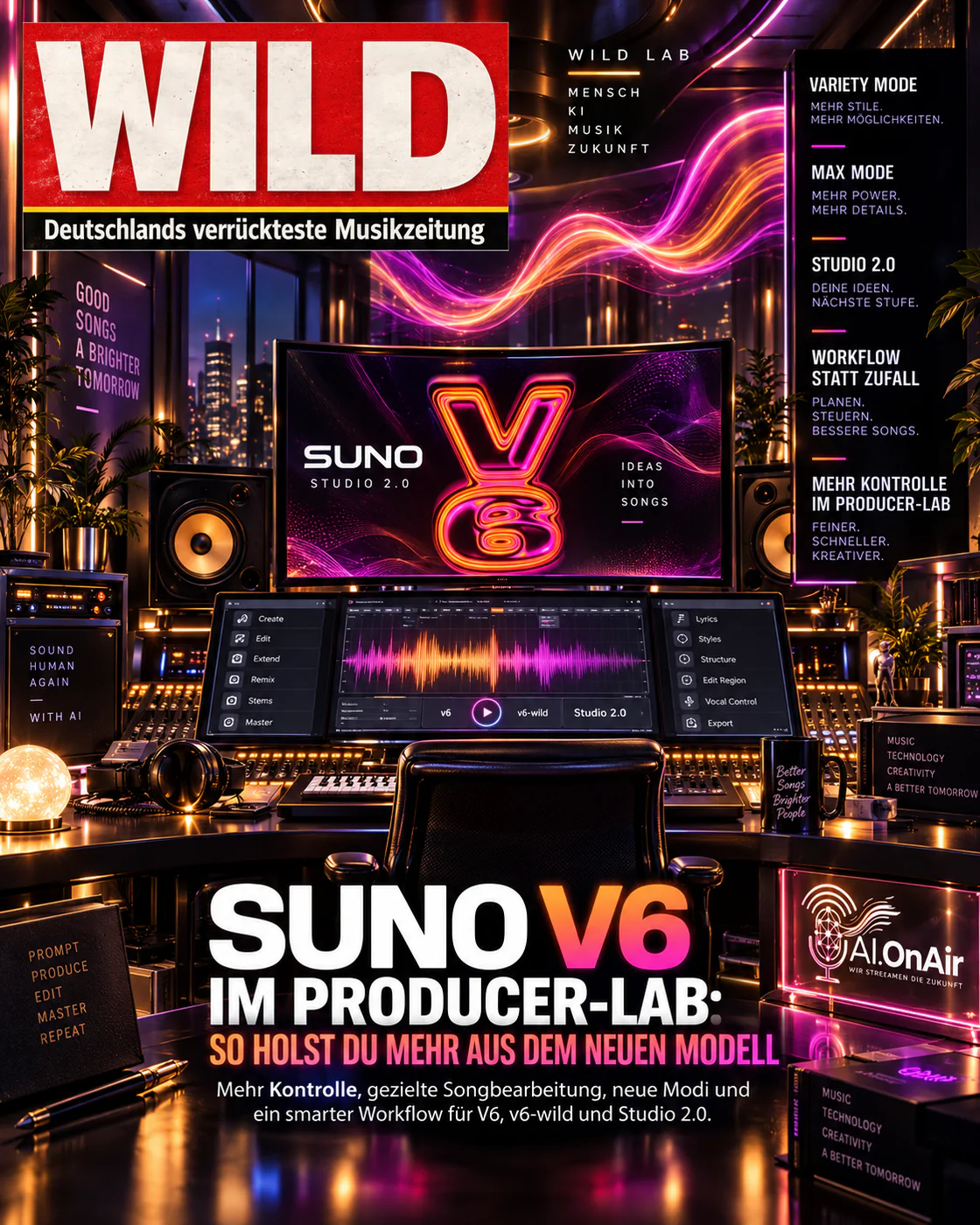 SUNO V6 IM PRODUCER-LAB: SO HOLST DU MEHR AUS DEM NEUEN MODELL