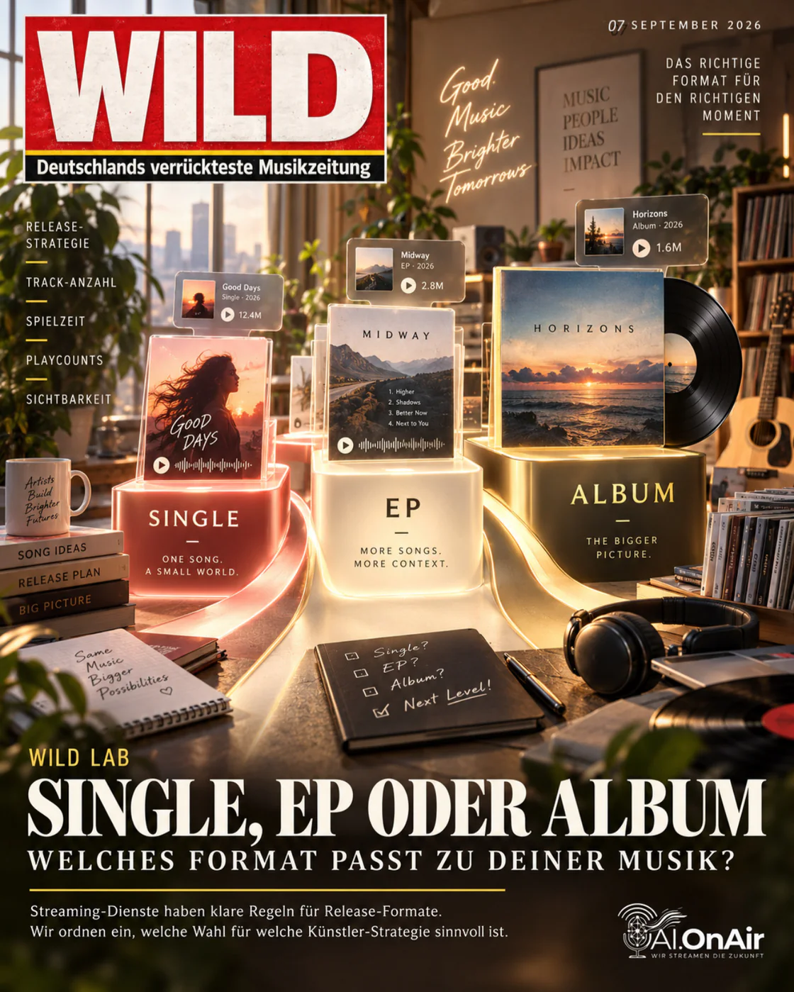 Single, EP oder Album: Welches Format passt zu deiner Musik?