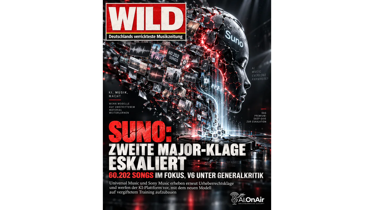 Suno: Zweite Major-Klage eskaliert, 60.202 Songs im Fokus, v6 unter Generalkritik