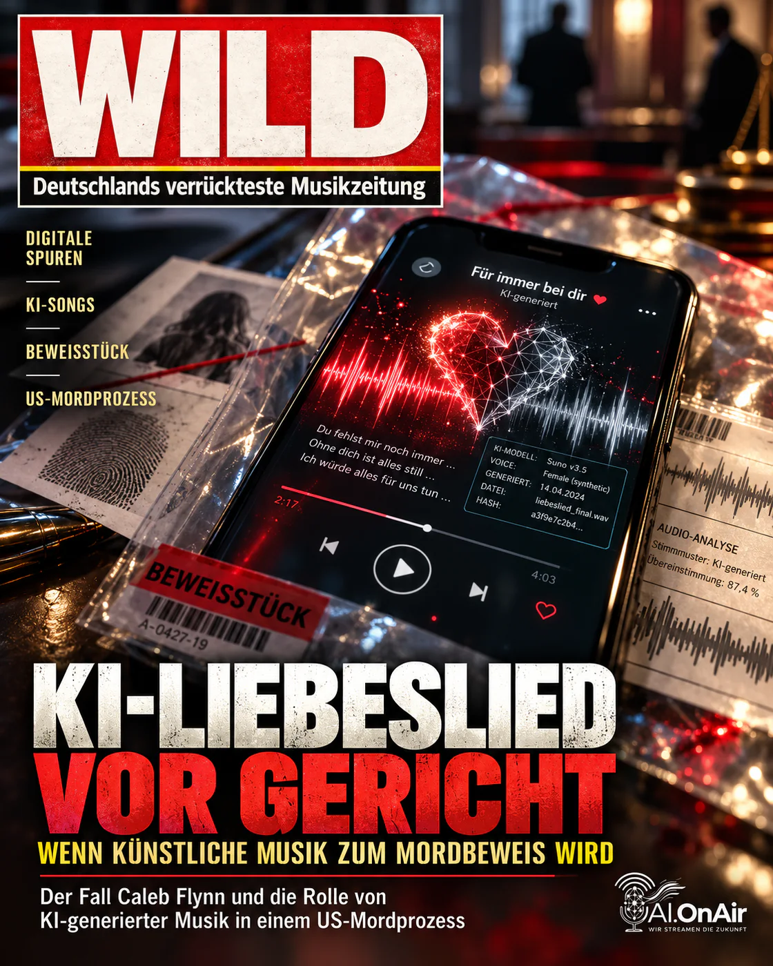 KI-Liebeslied vor Gericht: Wenn künstliche Musik zum Mordbeweis wird