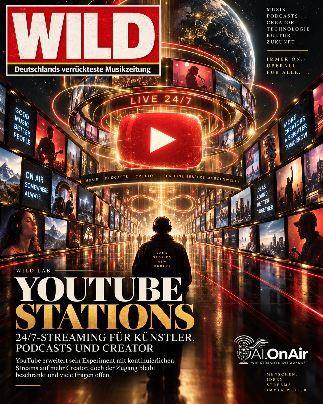 YouTube Stations: 24/7-Streaming für Künstler, Podcasts und Creator