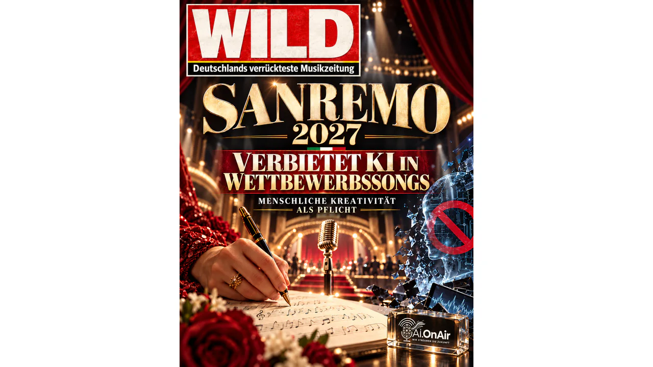 Sanremo 2027 verbietet KI in Wettbewerbssongs, erstmals menschliche Kreativität als Pflicht