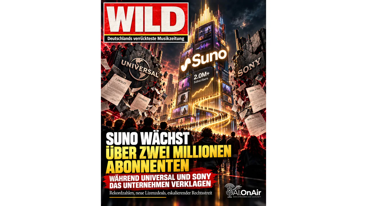 Suno wächst auf über zwei Millionen Abonnenten, während Universal und Sony das Unternehmen verklagen