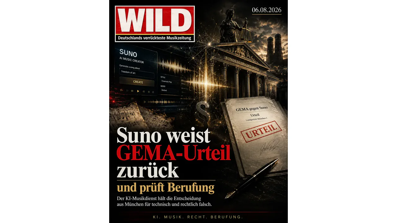 Suno weist GEMA-Urteil zurück und prüft Berufung