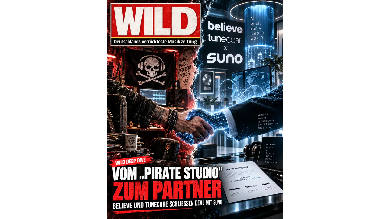 VOM „PIRATE STUDIO“ ZUM PARTNER: BELIEVE UND TUNECORE SCHLIESSEN DEAL MIT SUNO