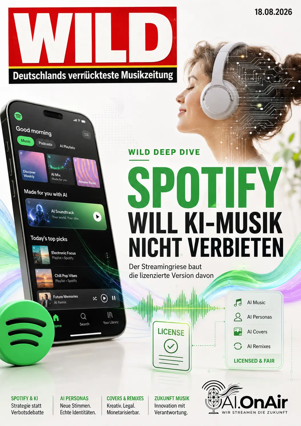SPOTIFY WILL KI-MUSIK NICHT VERBIETEN